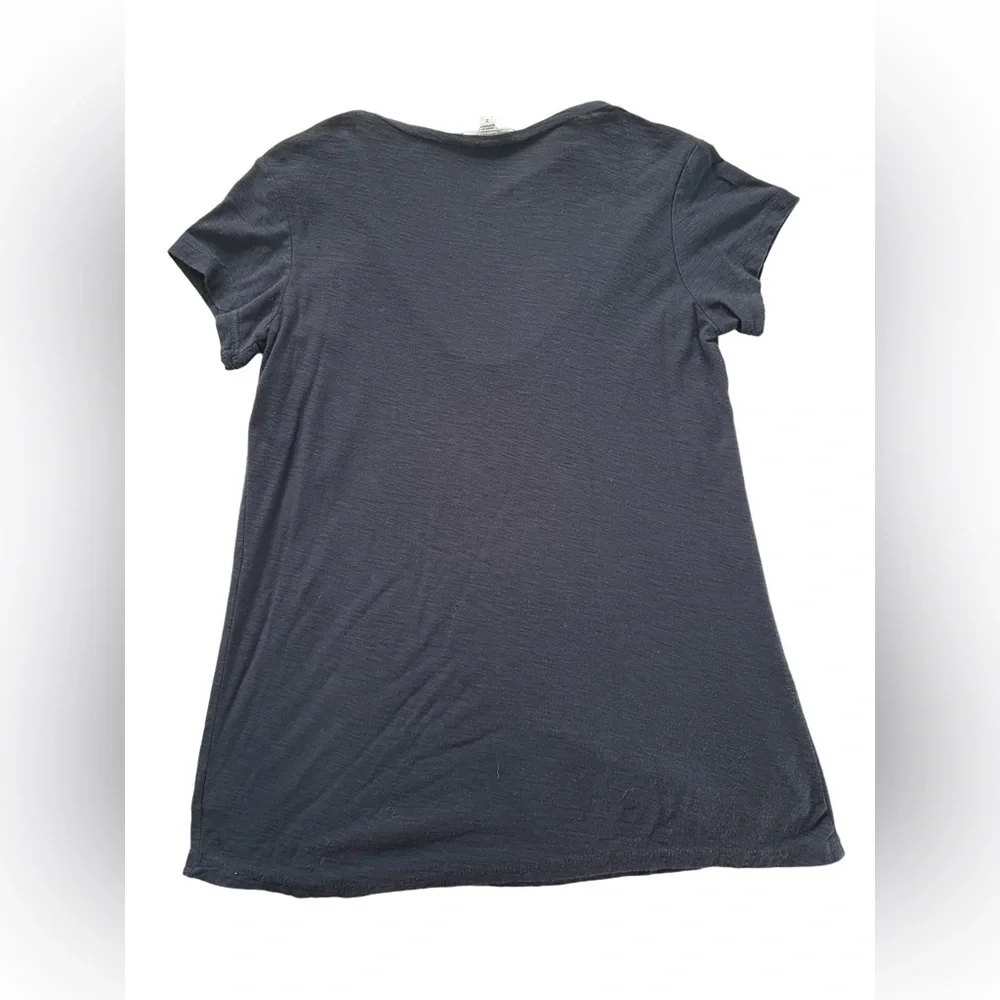 James Perse Navy Blue Slub Tee Size 2 - Picture 2 of 9